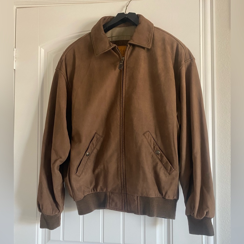 Vintage Leather Bomber Jacket